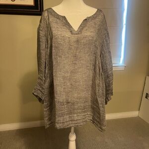 J. Jill Heathered Gray Tunic Top